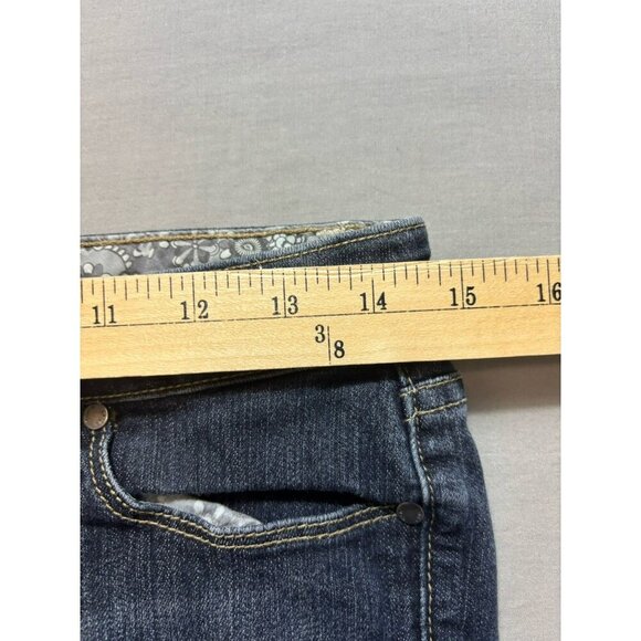 Paige Premium Denim Lauren Canyon Crop Capri Jeans 27 x21 Dark Wash Low Rise USA - Picture 5 of 8